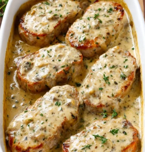 3ingredient Baked Creamy Pork Tenderloin