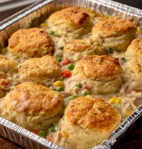 4ingredient Chicken Pot Pie Bake Tin Foil Tray