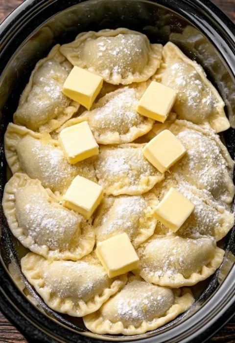 4ingredient Slow Cooker Pierogi Casserole