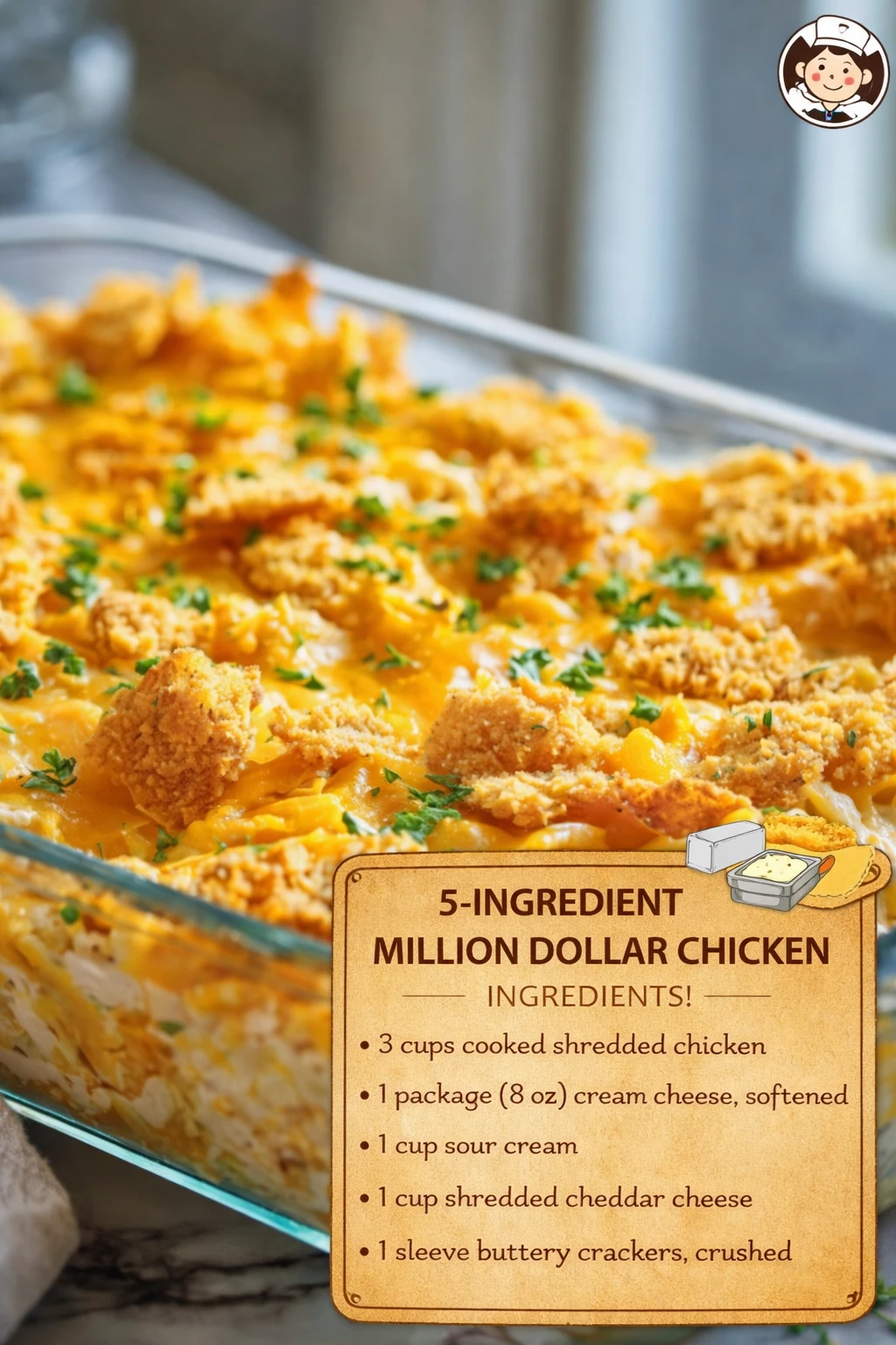 5-Ingredient Million Dollar Chicken Casserole