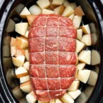 Slow Cooker Garlic Herb Linguine with Caramelized Onions