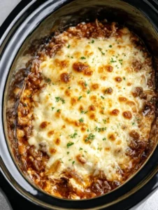5-Ingredient Slow Cooker French Onion Chicken