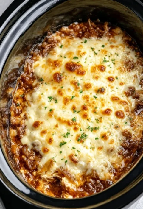 5ingredient Slow Cooker French Onion Chicken