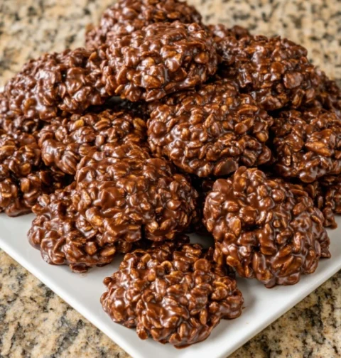 Amish Chocolate Peanut Butter Nobake Cookies