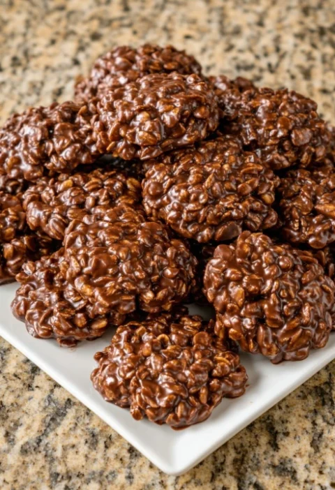 Amish Chocolate Peanut Butter Nobake Cookies