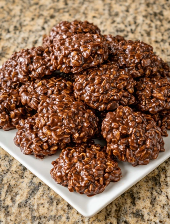 Amish Chocolate Peanut Butter No-Bake Cookies