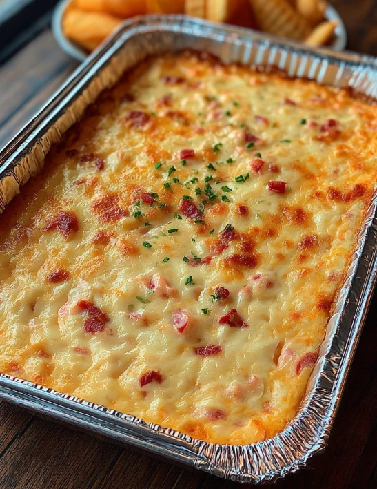 Baked Pimento Cheese Dip Tin Foil Tray