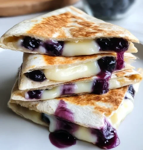 Blueberry Breakfast Quesadilla