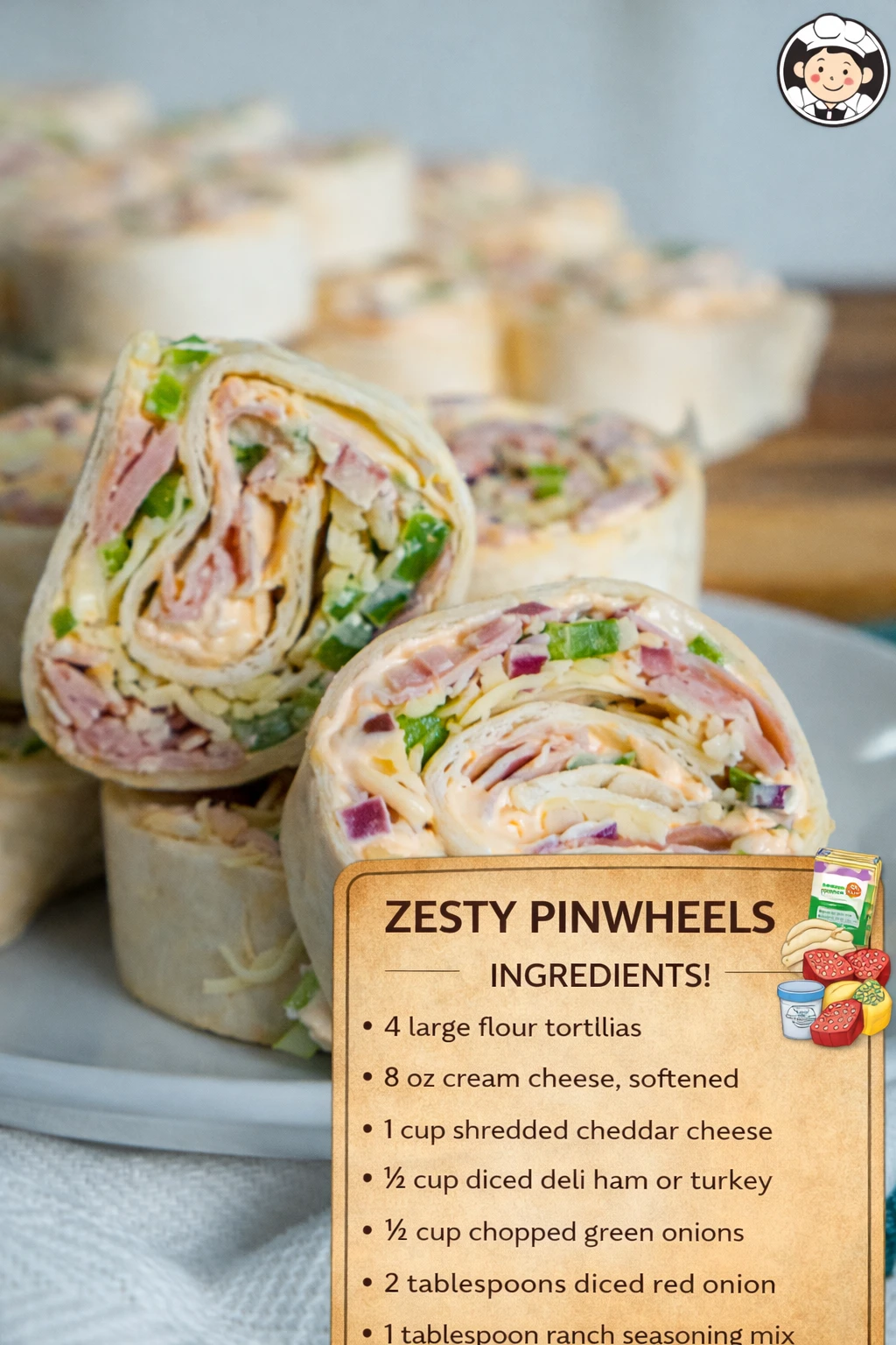 Church Supper Zesty Pinwheels