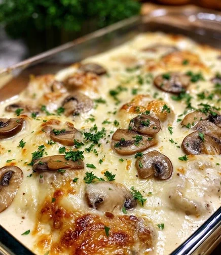 Creamy Chicken Mushroom Bake