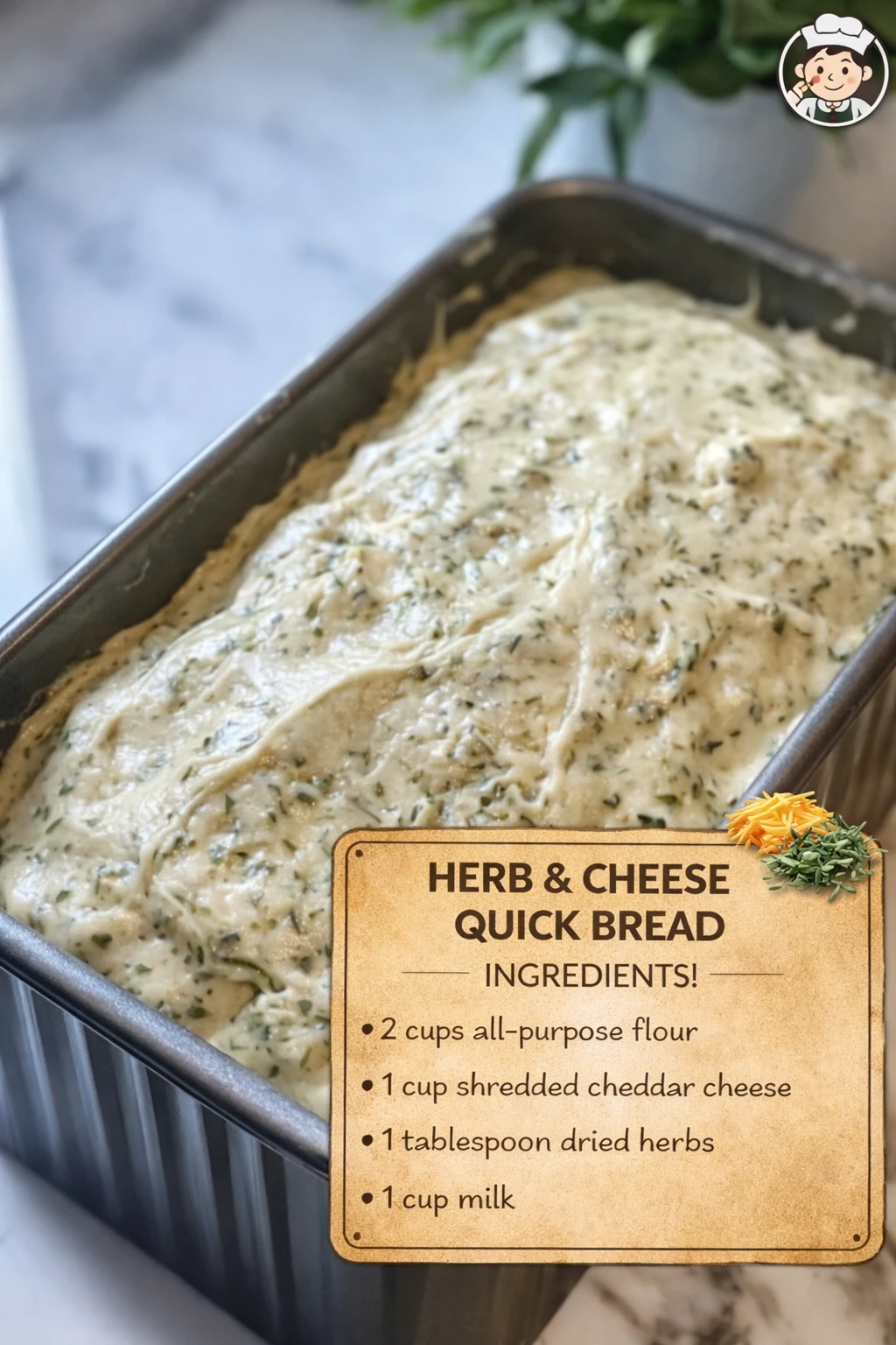 Herb & Cheese Quick Bread