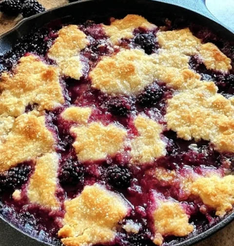 Homemade Blackberry Cobbler