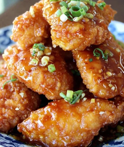 Honey Garlic Glazed Fried Chicken