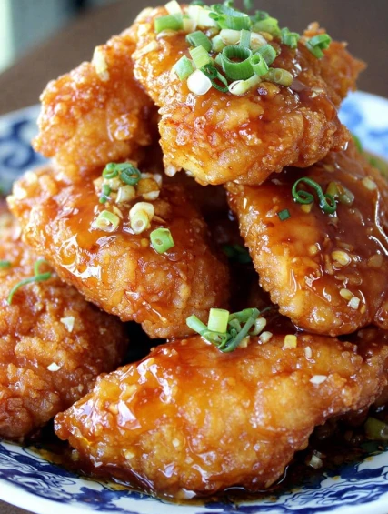 Honey Garlic Glazed Fried Chicken