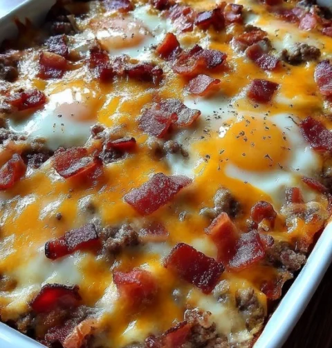 Lowcarb Bacon Cheeseburger Casserole