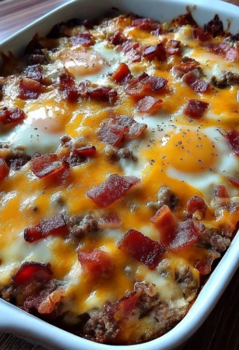 Lowcarb Bacon Cheeseburger Casserole