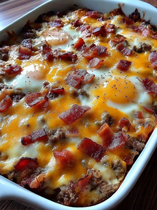 Lowcarb Bacon Cheeseburger Casserole