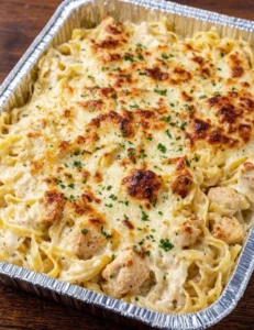 Oven-Baked 4-Ingredient Chicken Alfredo Bake