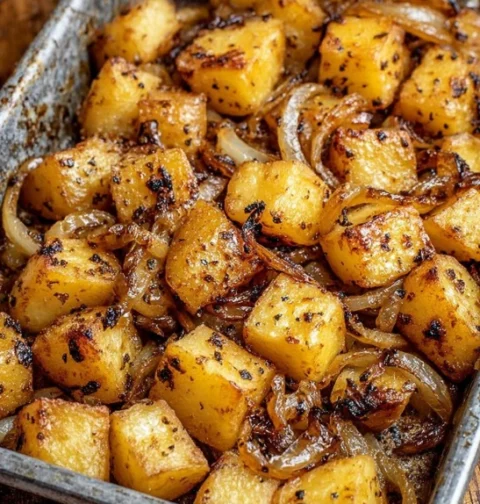 Oven Baked Amish Roasted Potatoes Onions