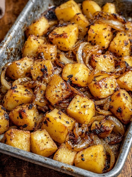 Oven Baked Amish Roasted Potatoes and Onions