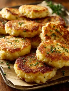 Oven-Baked Cheddar and Herb Potato Cakes