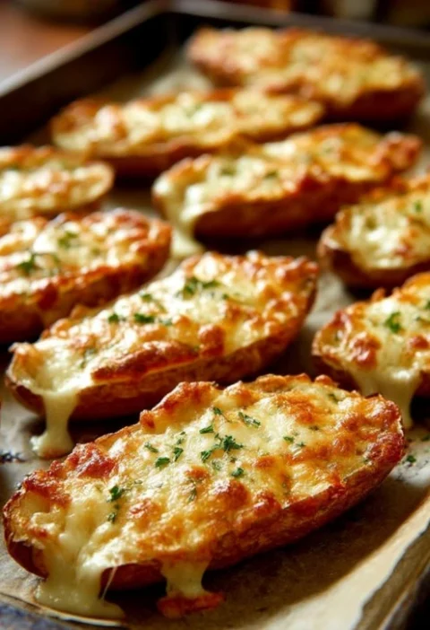 Oven Baked Cheesy Potato Wedges