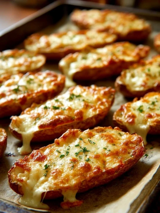 Oven Baked Cheesy Potato Wedges