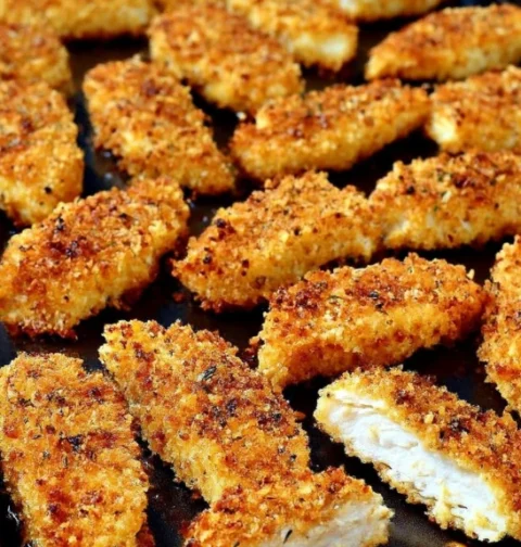 Oven Baked Garlic Butter Chicken Strips