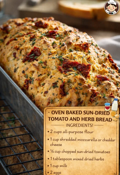 Oven Baked Sundried Tomato Herb Bread