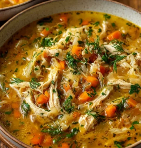 Savory Chicken Cabbage Soup
