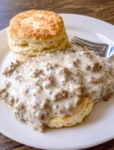 Simple 4-Ingredient Biscuits and Gravy