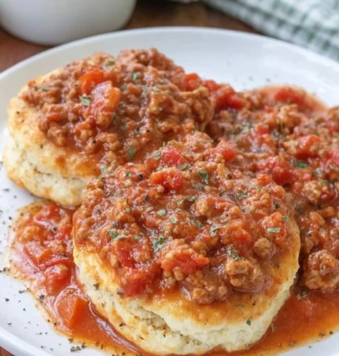 5ingredient Southern Tomato Gravy Over Biscuits
