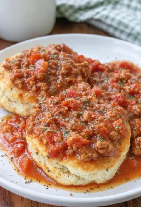 5ingredient Southern Tomato Gravy Over Biscuits