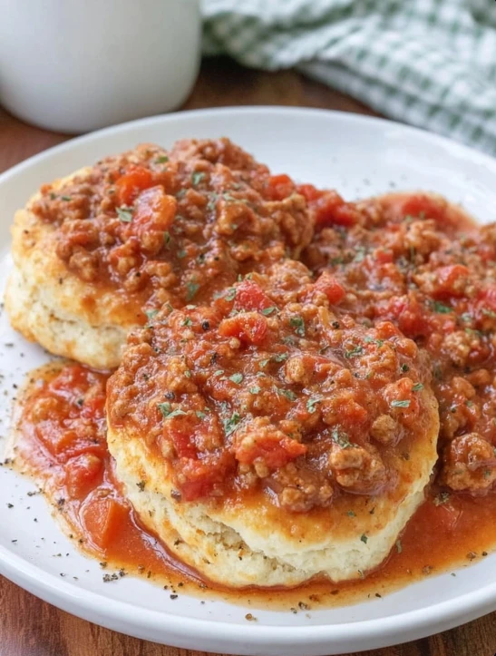 Simple 5-Ingredient Southern Tomato Gravy over Biscuits