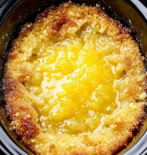 Slow Cooker 3ingredient Lemon Cobbler