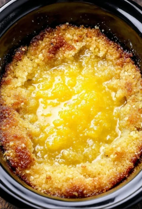 Slow Cooker 3ingredient Lemon Cobbler
