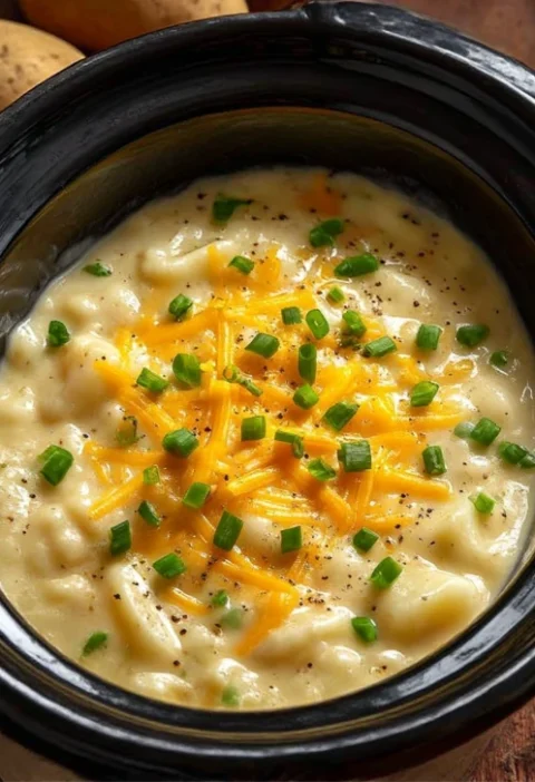 Slow Cooker 5ingredient Creamy Potato Soup