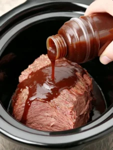 Slow Cooker 6-Ingredient Sweet & Savory Barbecue Beef