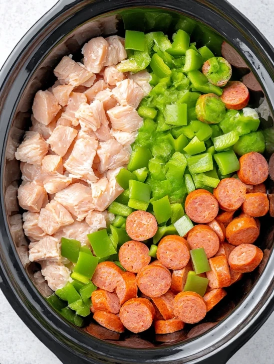 Slow Cooker Chicken Sausage Jambalaya