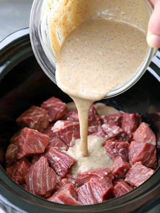 Slow Cooker Familystyle Beef Stroganoff