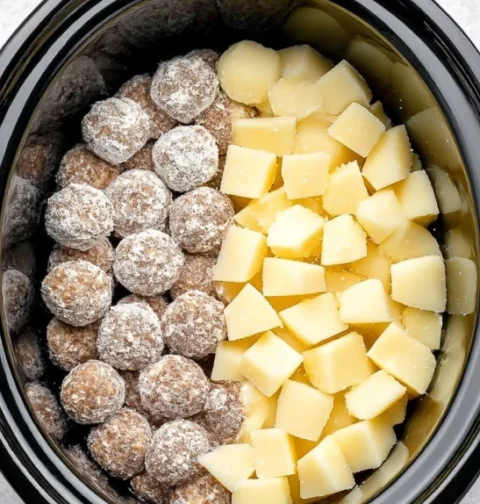 Slow Cooker Meatball Potato Stew