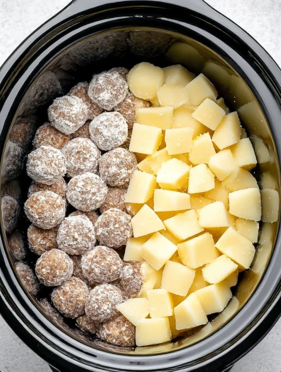 Slow Cooker Meatball Potato Stew