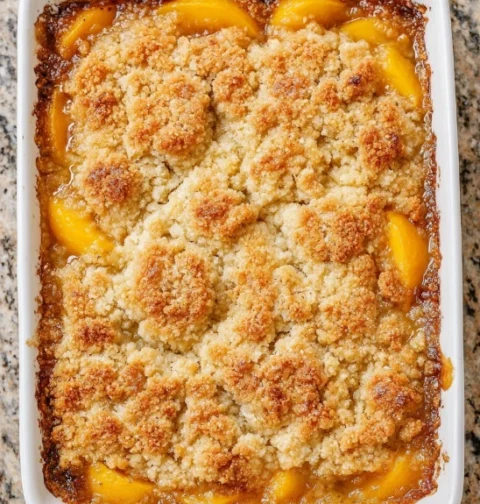 Southern 3ingredient Peach Cobbler