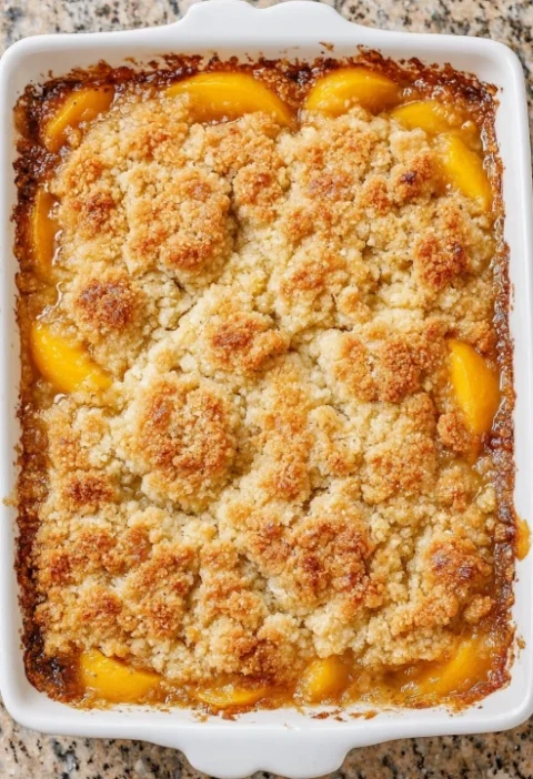 Southern 3ingredient Peach Cobbler