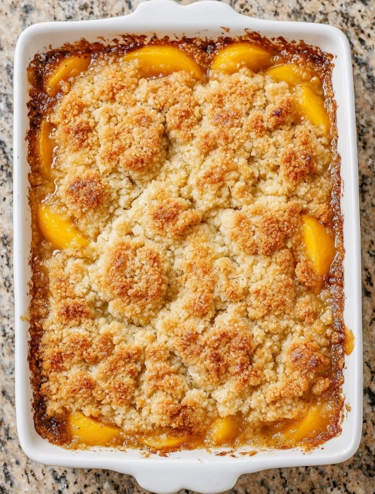 Southern 3ingredient Peach Cobbler