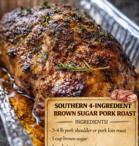 Southern 4ingredient Brown Sugar Pork Roast