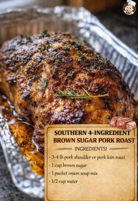Southern 4ingredient Brown Sugar Pork Roast
