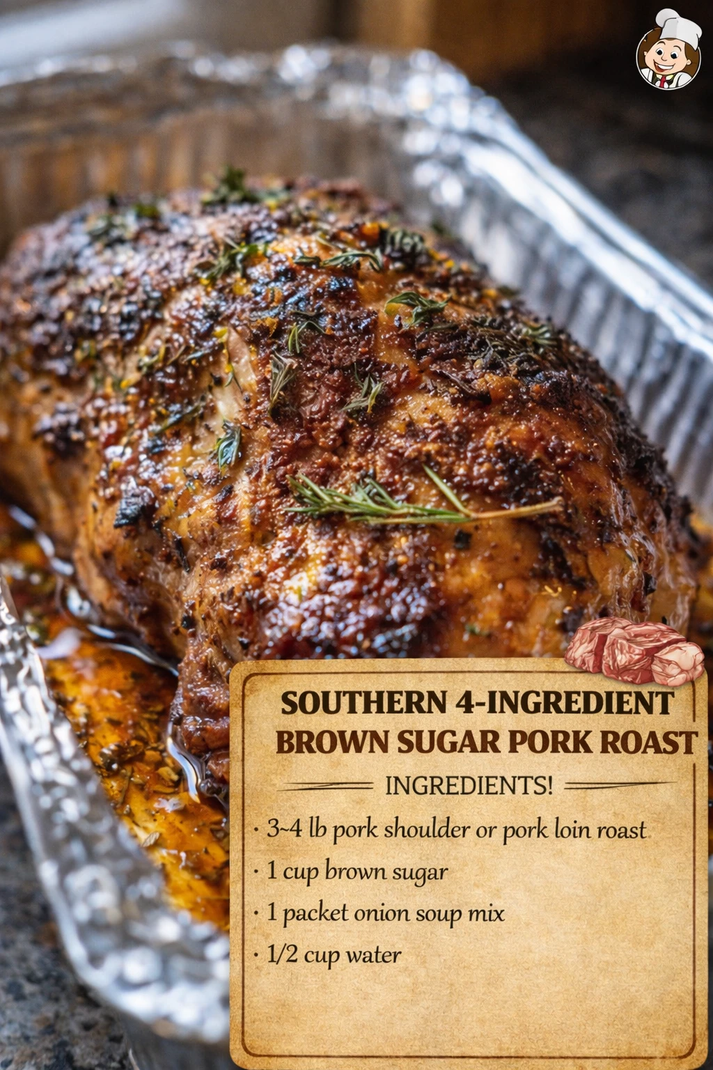 Southern 4-Ingredient Brown Sugar Pork Roast