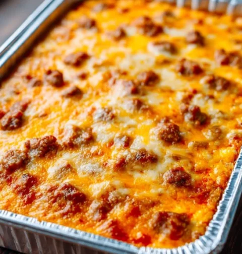 Tin Foil Tray 3ingredient Sausage Cheese Dip
