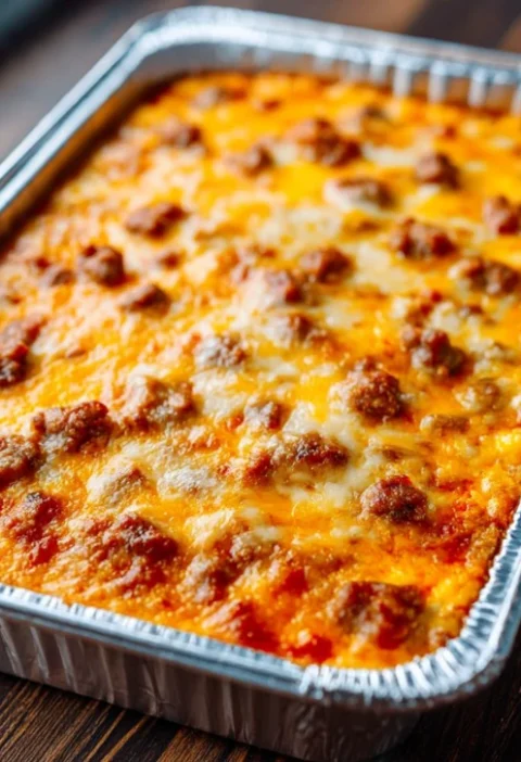 Tin Foil Tray 3ingredient Sausage Cheese Dip